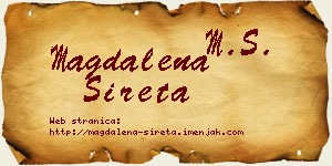 Magdalena Sireta vizit kartica